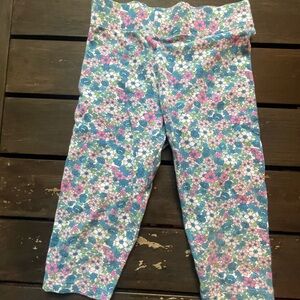 Boden Blue and Pink Floral Kids Leggings